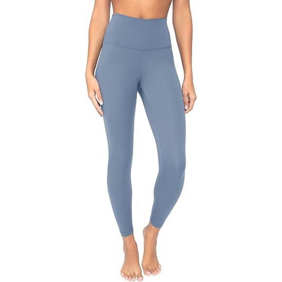 Yogalicious Pants - Yogalicious Lux Everyday Elastic Free Ankle Tight Legging Faded Denim Size Small